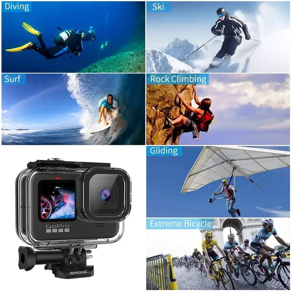 Waterproof Underwater 60m GoPro Diving Accessories Action Camera Hero 7/8/9/1011